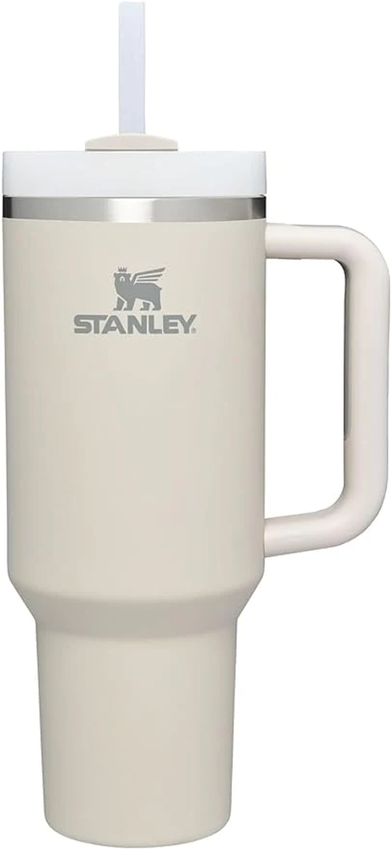 Stanley Quencher H2.0 Soft Matte Collection, Stainless Steel Vacuum Insulated Tumbler with Lid and Straw for Iced and Cold Beverages, Dune, 40 Oz